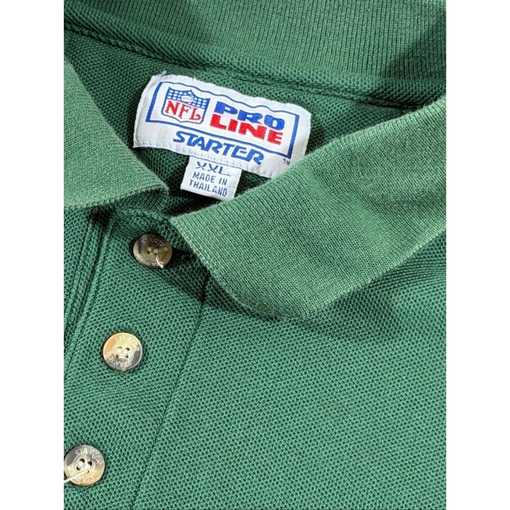 Vintage 90s Starter Pro Line Green Bay Packers Polo Shirt XXL Green - Picture 5 of 5